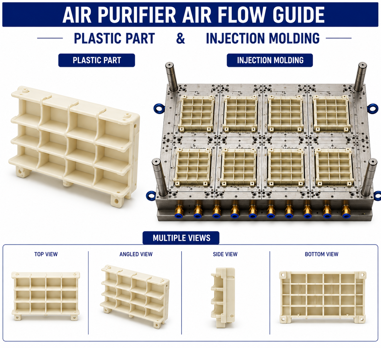 Air Purifier Plastic Air Flow Guide Mould and Moulding Service